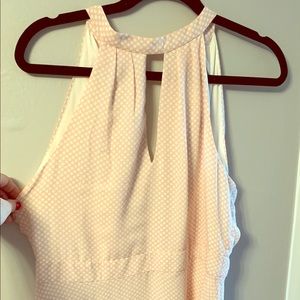 Express dress pink and white